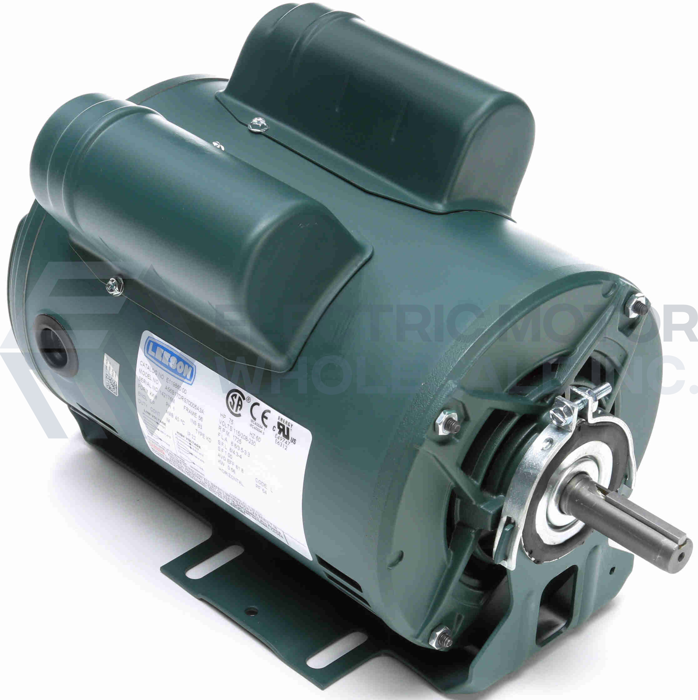 Image for 3/4HP LEESON 1725RPM 56 ODP 1PH ECOSAVER MOTOR E119858.00